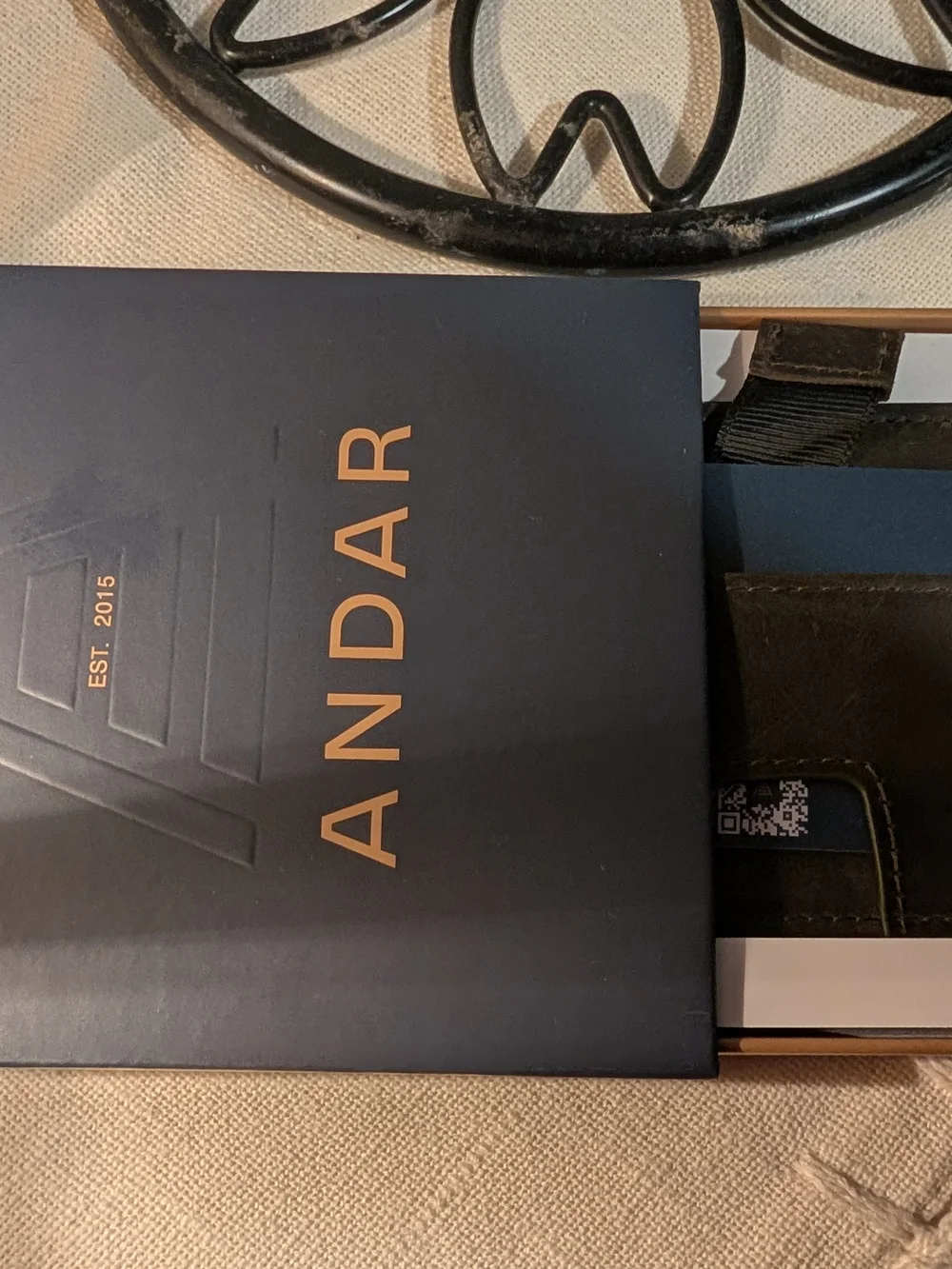 Andar Olive Green Leather Card & Key Holder
